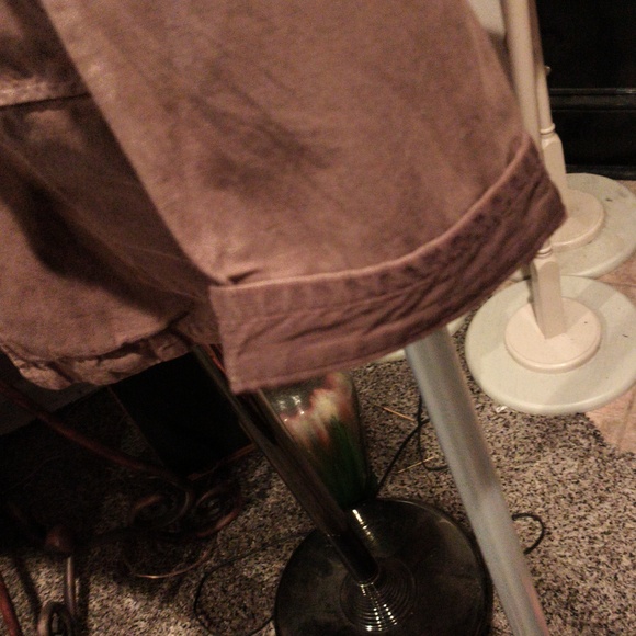 FINAL PRICE Banana Republic Chocolate Garment Dye Shirt Jacket Cargo Pockets Lg - Picture 7 of 13